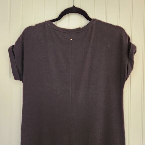 CUYANA Black Pima Cotton Modal Soft Jersey Knit Essential Midi Shirt Dress Small - Picture 7 of 9